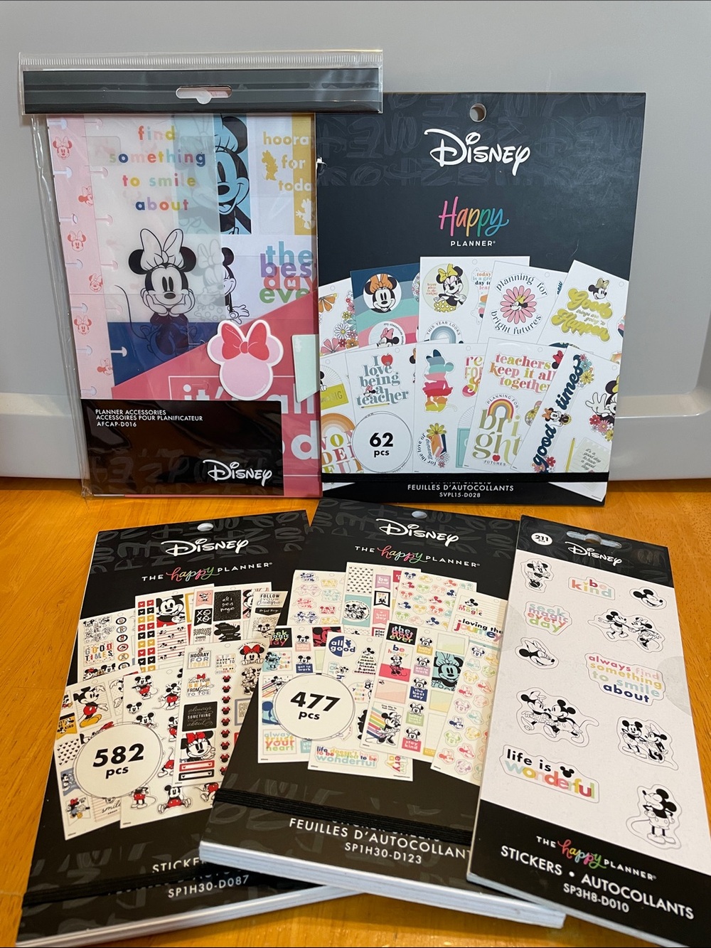 Happy Planner Set of 5 Mickey and Minnie Disney Planner Accessories Stickers